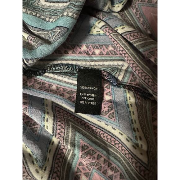 Torrid Size 2 Purple Multi Color Boho Aztec Hippie Midi Dress Adjustable Straps - Picture 6 of 8